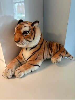 Vintage 90s Y2K Realistic Plush Tiger by Best Made Toys Canada